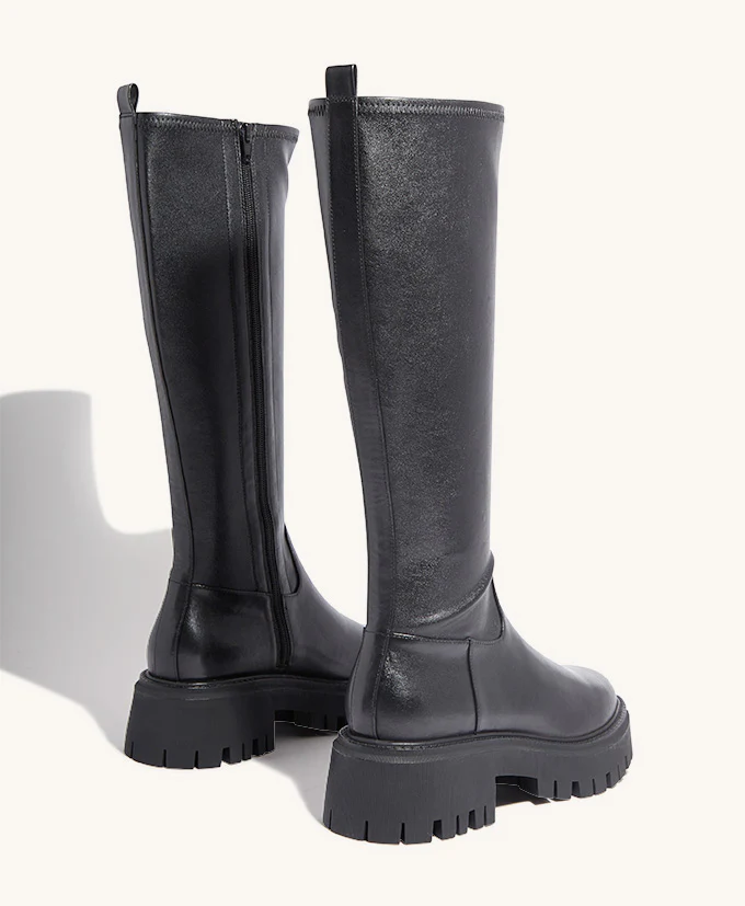 Flint Knee High Combat Boot - Image 5